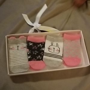 Four Pairs of Socks for 0-6 months old baby